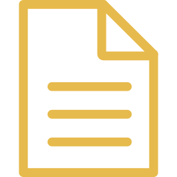 A yellow document with three lines on it.